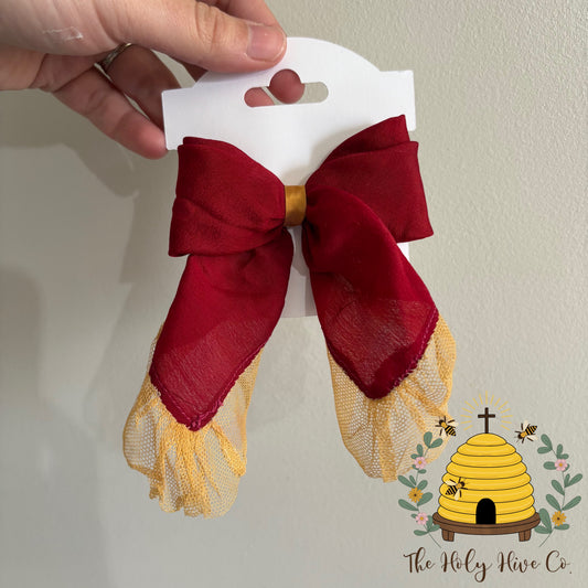 Sunday Best Bow - One Of a Kind Upcycled Vintage Hair Bows