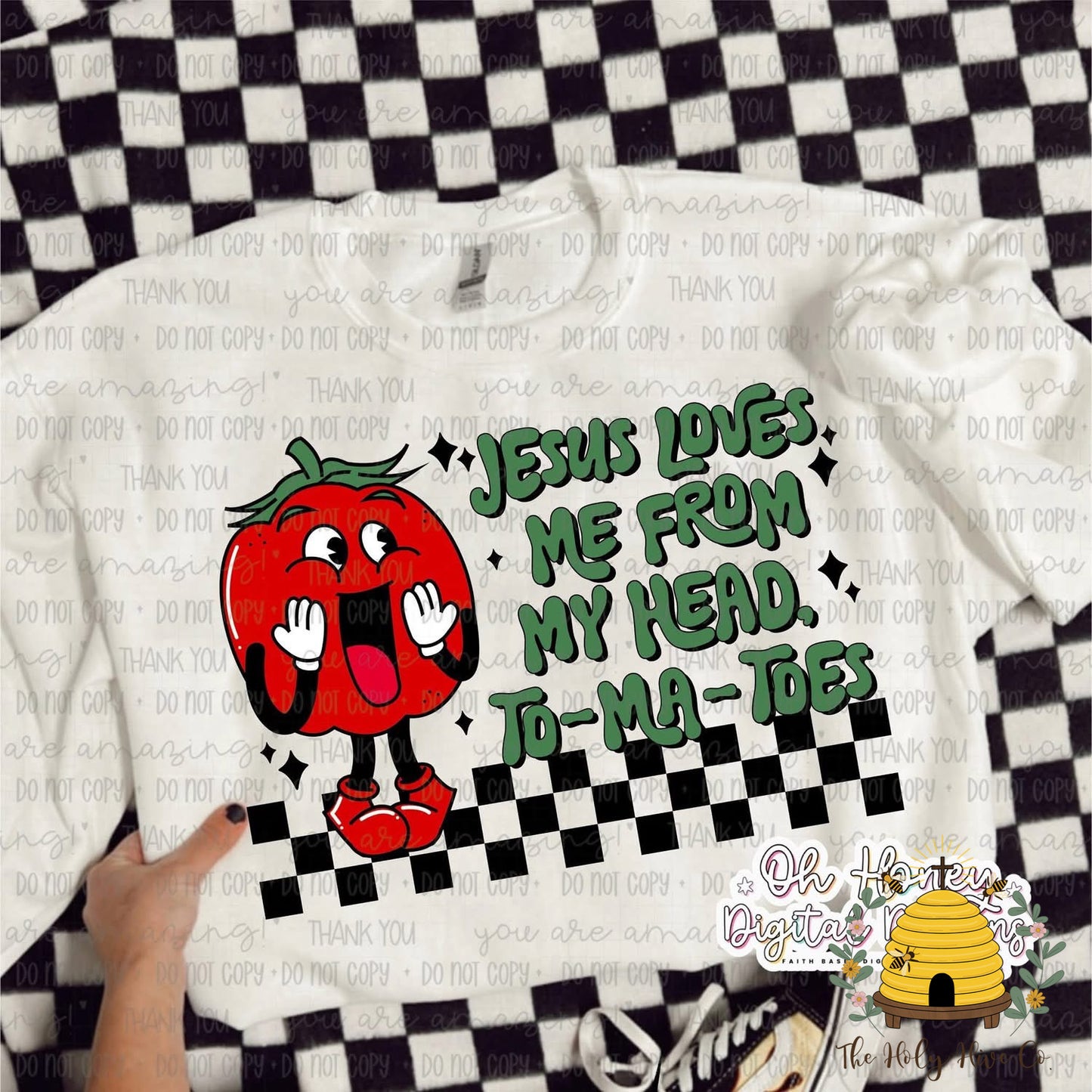 Jesus Loves Me From My Head To-Ma-Toe Kids Graphic Shirt