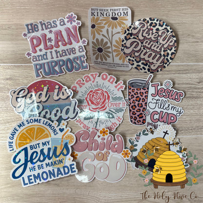 40oz Tumbler & 9 Stickers Bundle - White Leopard