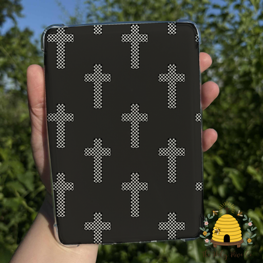 eReader Insert -  Checkered Crosses