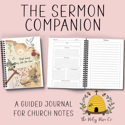 The Sermon Companion Church Notebook - Living My Life For Him Collage