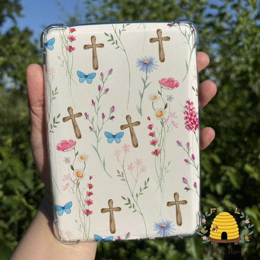 eReader Insert - Floral Crosses