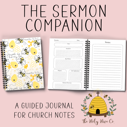 The Sermon Companion Church Notebook - Sweet as a Honey Bee