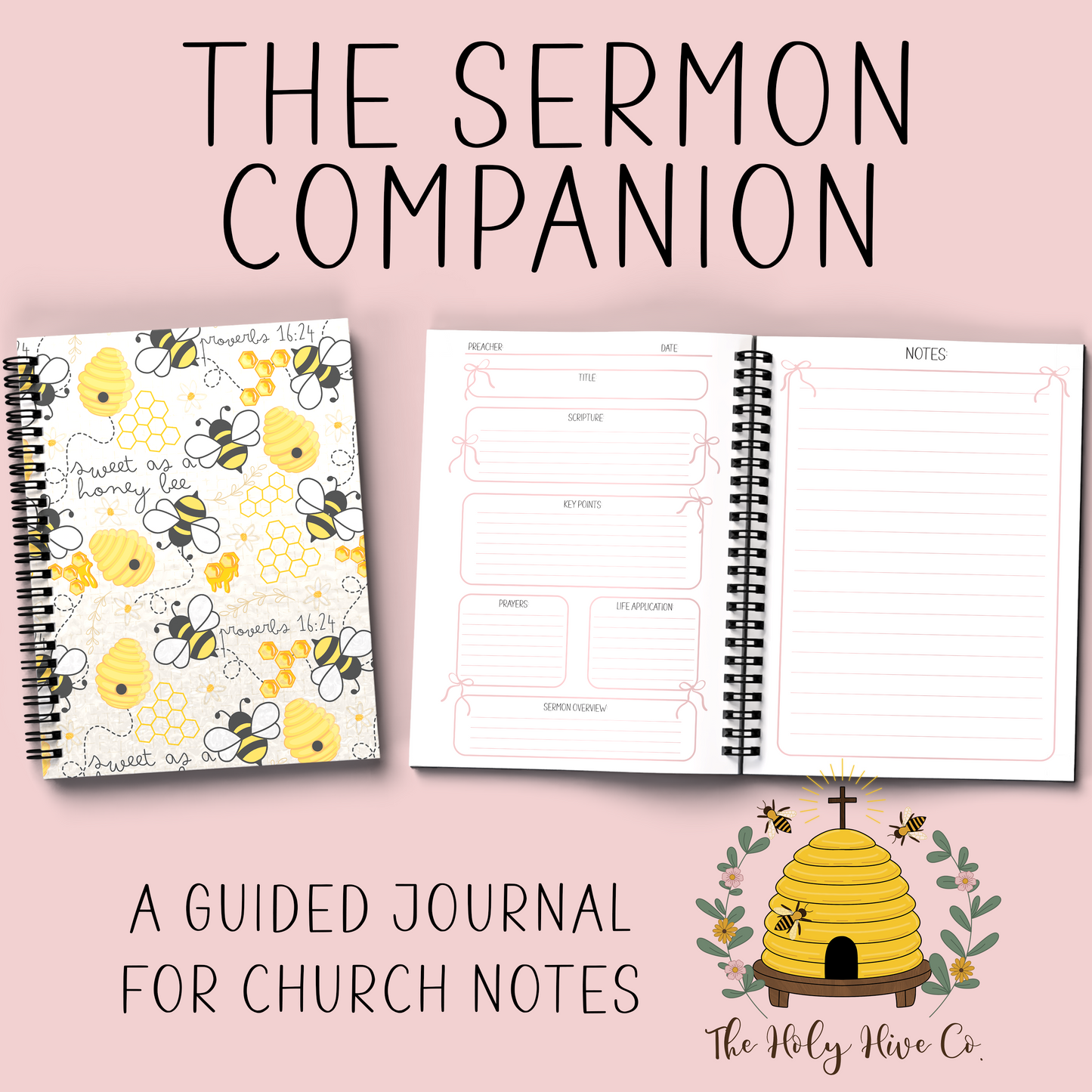 The Sermon Companion Church Notebook - Sweet as a Honey Bee