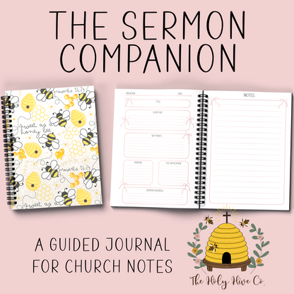 The Sermon Companion Church Notebook - Sweet as a Honey Bee