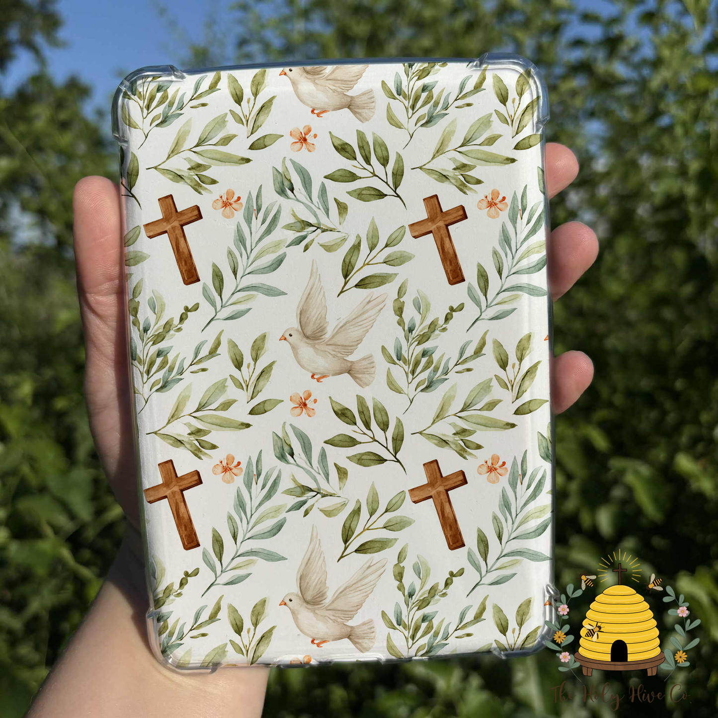 eReader Insert - Olive Braches & Dove