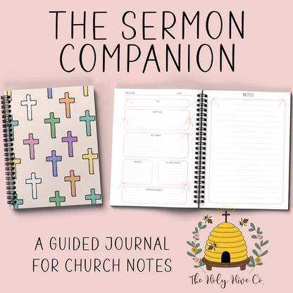 The Sermon Companion Church Notebook - Pastel Crosses